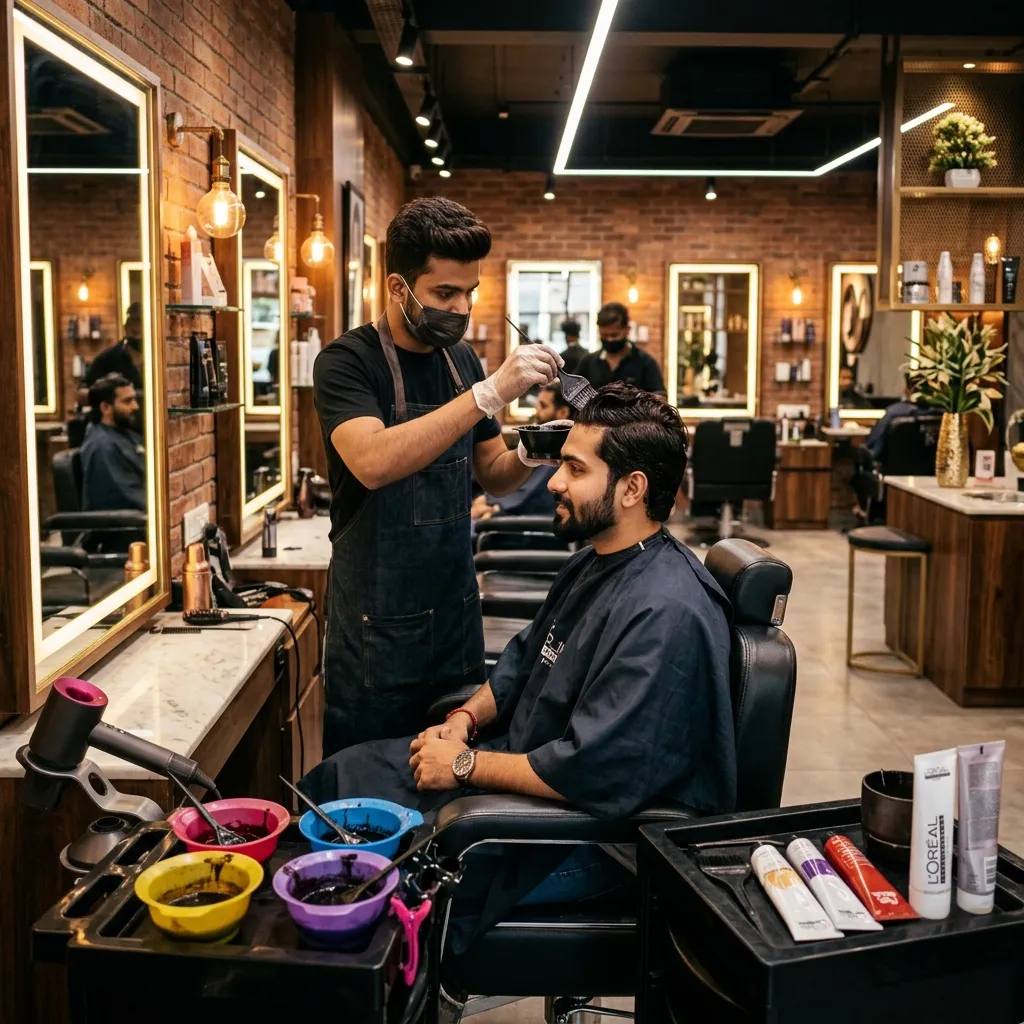 Hair Colouring for Men at SVD Lifestyle Salon